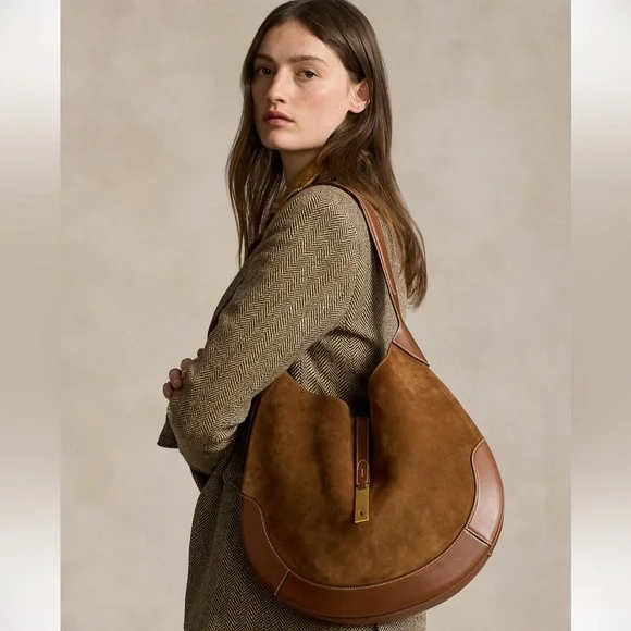 Ralph lauren Polo ID Suede Large Shoulder Bag - Picture 2 of 5